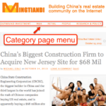 China real estate sector menu