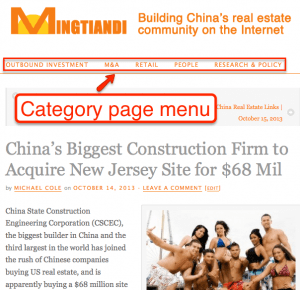 China real estate sector menu