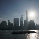 Pudong skyline at sunrise