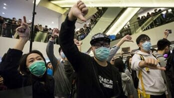 Hong Kong mall protestors