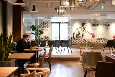 naked Hub's newest space at at Xintiandi has free beer, a wine testing room and, of course, space to work