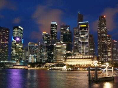 Singapore skyline office rents