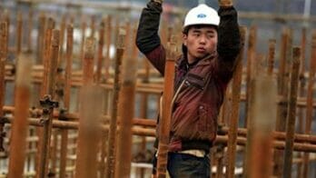 China construction worker