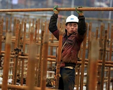 China construction worker