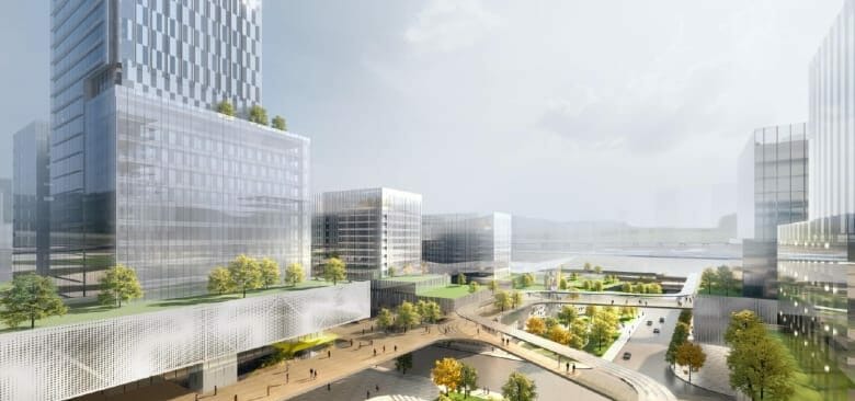 Rendering of NWD's urban renewal project in Guangzhou