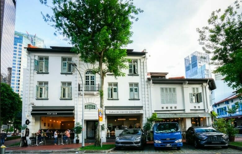 A row of shophouses on Singapore's Club Street is changing hands for S$25.88 million (Source: Savills)