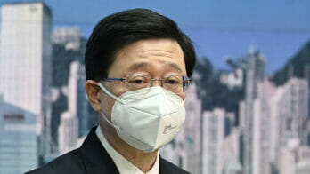 Hong Kong Chief Executive John Lee Meets Media