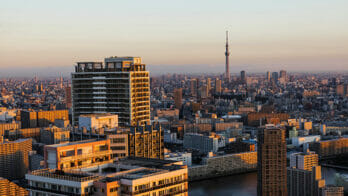 Tokyo housing skyline
