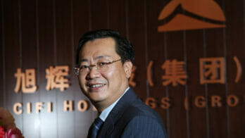 Lin Zhong, chairman of CIFI Holdings (Group), portrait photo taken in his office at One Pacific Place, Admiralty. 08SEP14