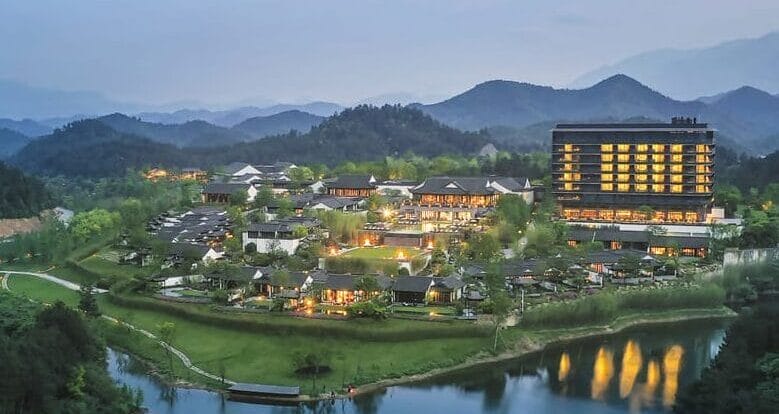 The Banyan Tree Anji hotel in Zhejiang province