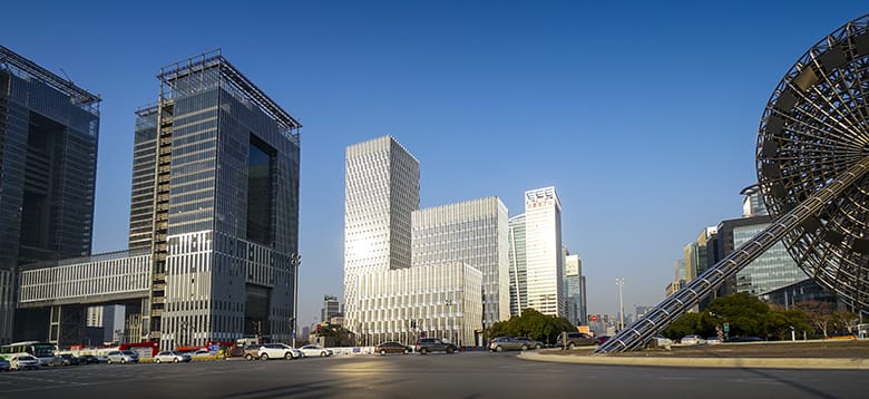 Lujiazui Financial Holding Plaza occupies one of Pudong's biggest intersections