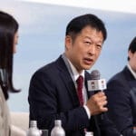 Koichiro Obu of DWS speaking at the MIngtiandi Tokyo Forum